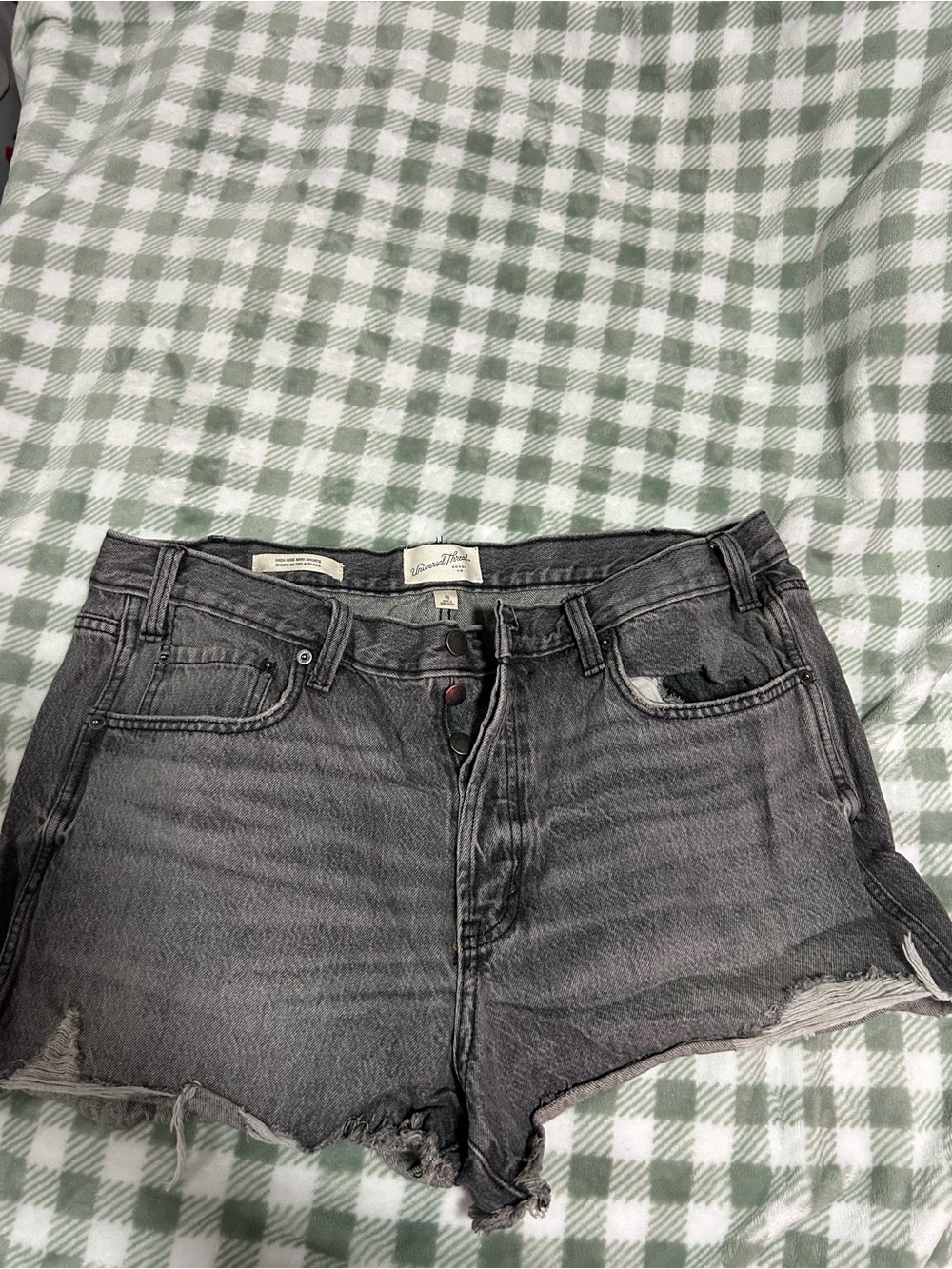 Universal Thread Faded Black High-Rise Denim Shorts